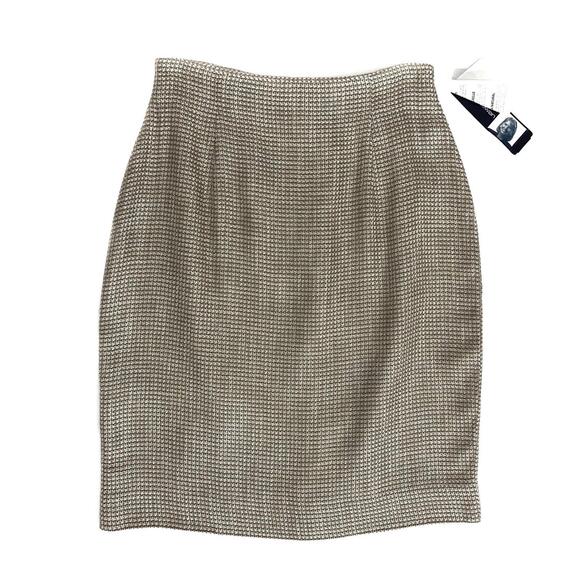 Rena Rowan Dresses & Skirts - Rena Rowan Women’s Size 4 Small Brown Beige Tweed Vintage Pencil Skirt NWT